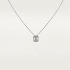 Pendentif Cartier Destinée, diamant taille emeraude, pavé