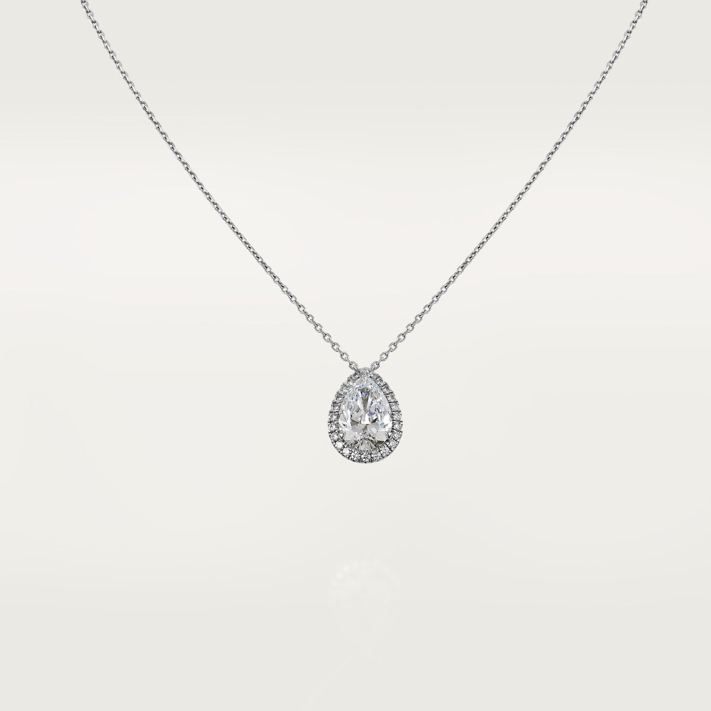 Pendentif Cartier Destinée, diamant taille poire, pavé