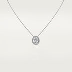 Pendentif Cartier Destinée, diamant taille ovale, pavé