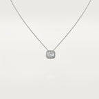 Pendentif Cartier Destinée, diamant taille coussin, pavé