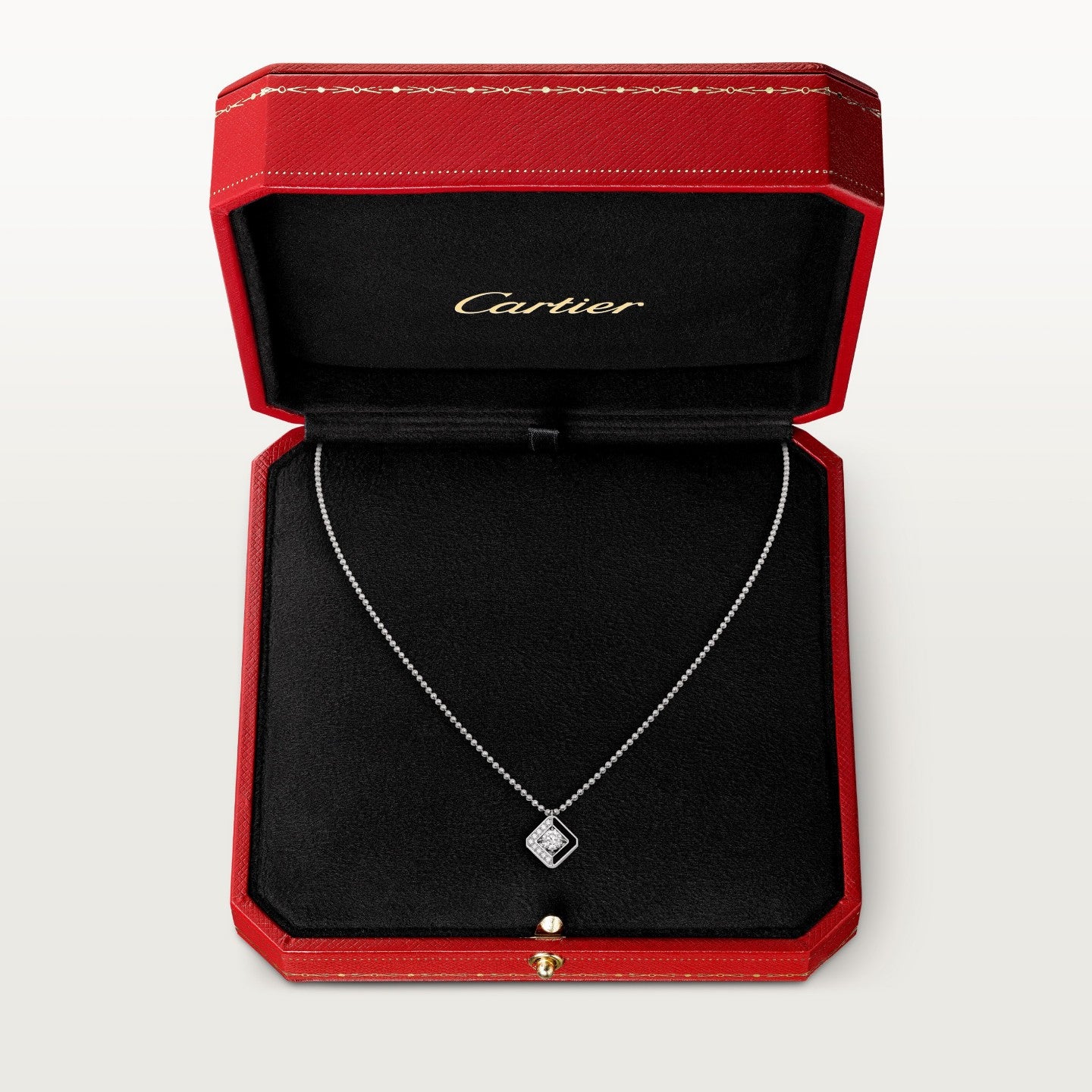 Pendentif Galanterie de Cartier, diamant taille brillant, semi-pavé