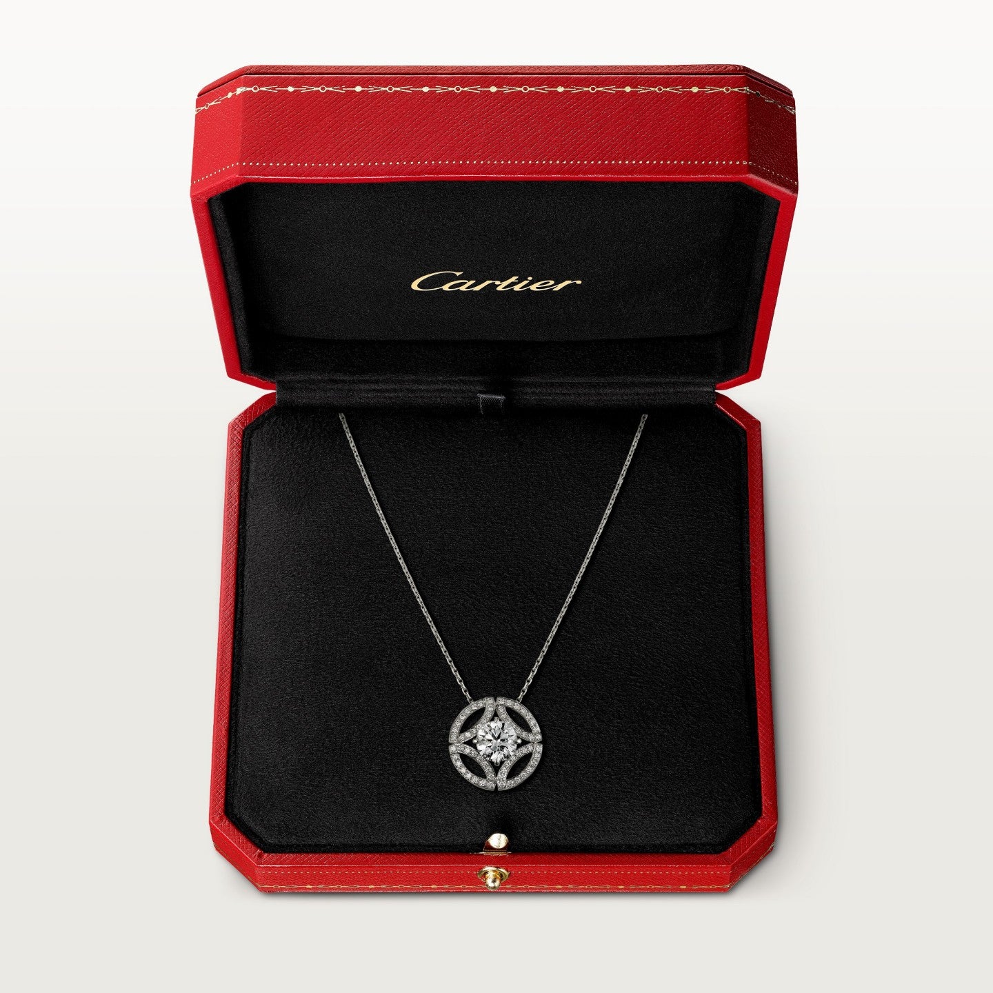 Pendentif Galanterie de Cartier, diamant taille brillant, pavé
