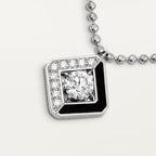 Pendentif Galanterie de Cartier, diamant taille brillant, semi-pavé
