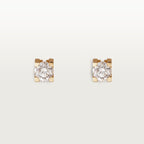Puces d'oreilles C de Cartier, 2 diamants taille brillant