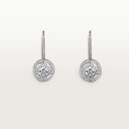 Boucles d'oreilles dormeuses Galanterie de Cartier, 2 diamants taille brillant, pavées