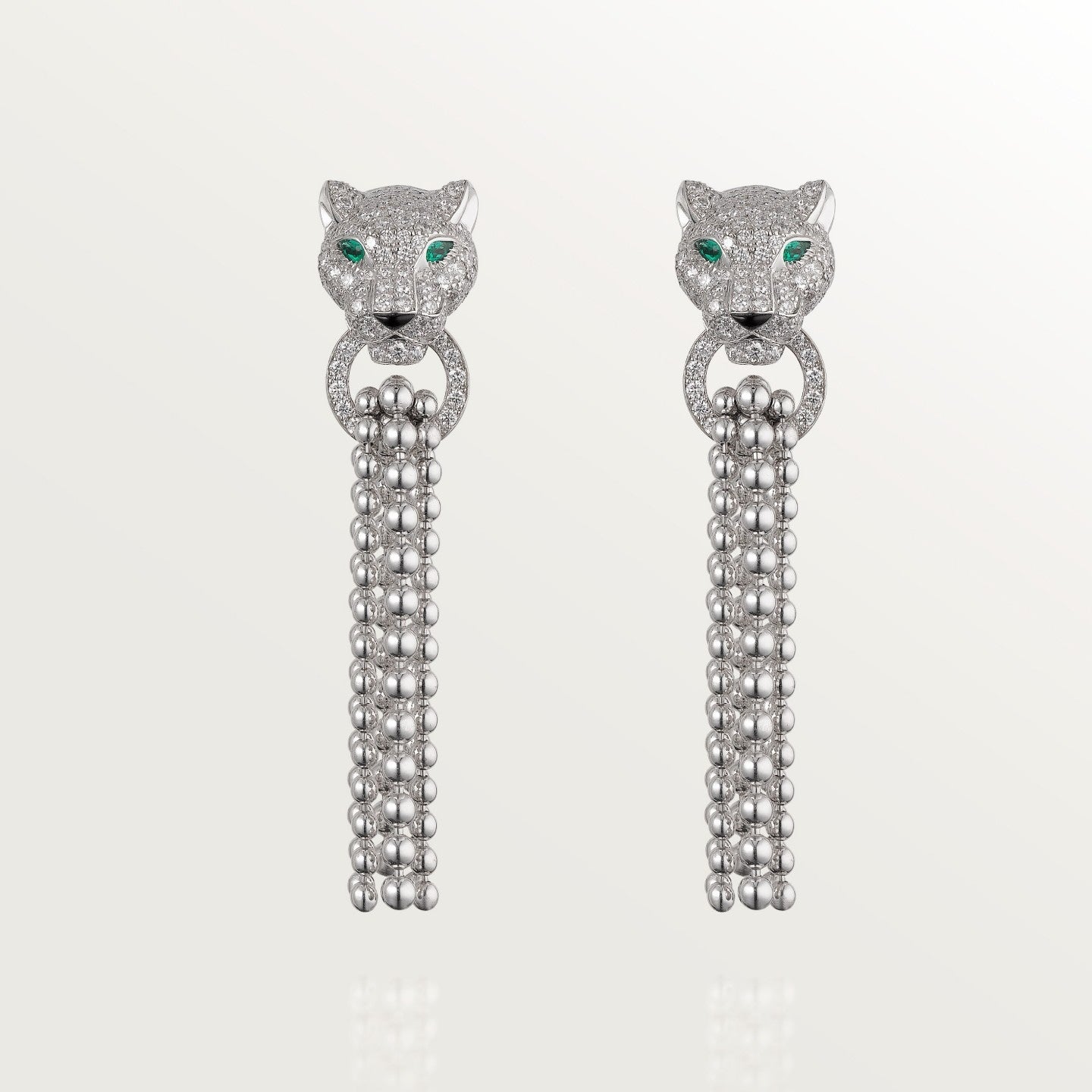 Boucles d'oreilles Panthère de Cartier, semi-pavées
