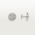 Puces d'oreilles Galanterie de Cartier, 2 diamants taille brillant, pavées