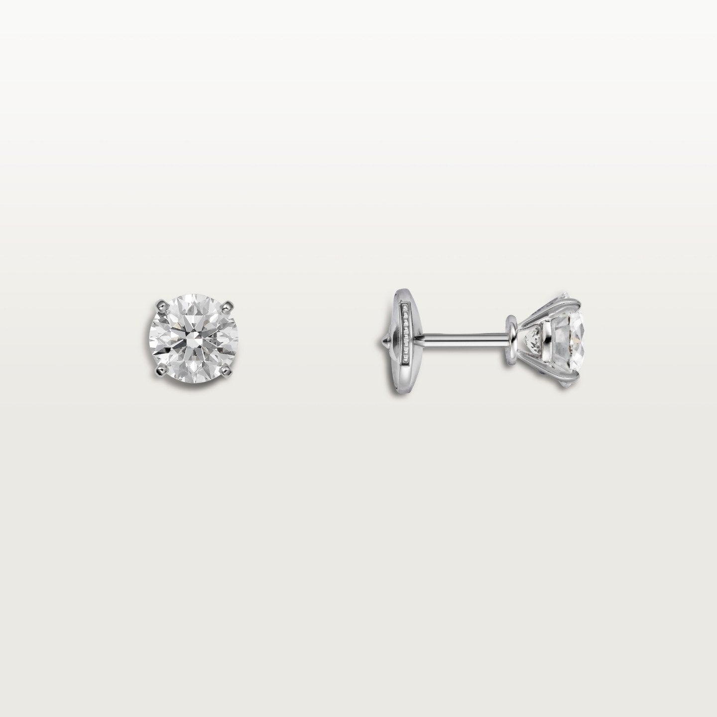 Puces d'oreilles 1895, 2 diamants taille brillant