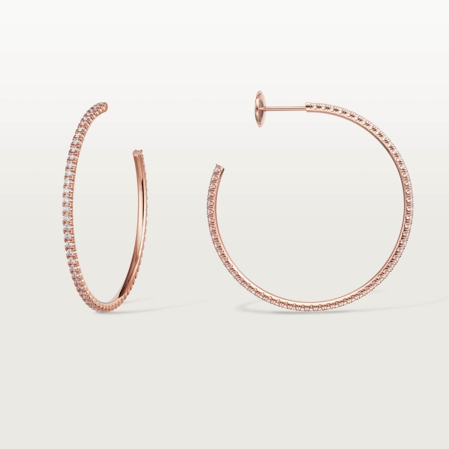 Créoles Etincelle de Cartier, grand modèle, pavées