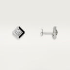 Puces d'oreilles Galanterie de Cartier, 2 diamants taille brillant, semi-pavées