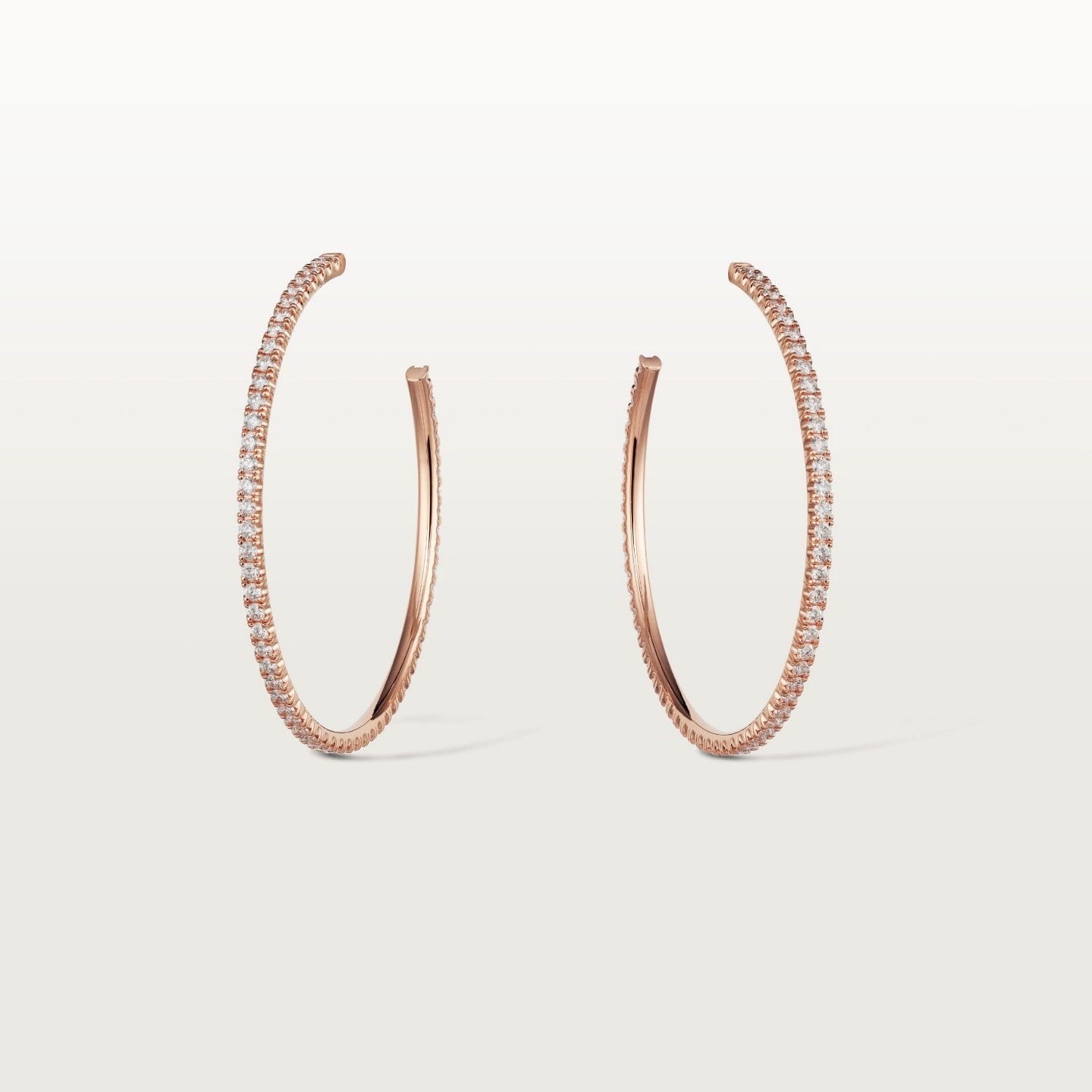 Créoles Etincelle de Cartier, grand modèle, pavées