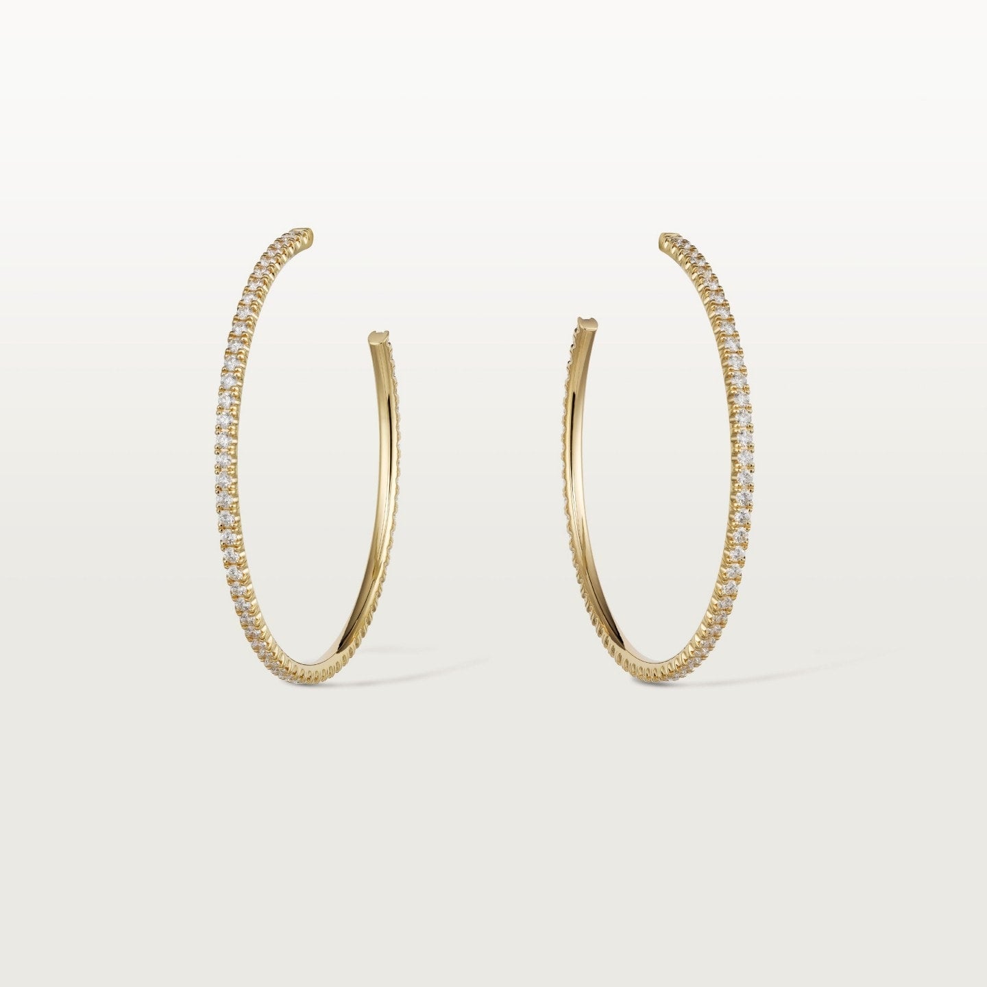 Créoles Etincelle de Cartier, grand modèle, pavées