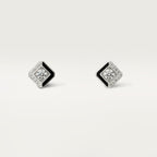 Puces d'oreilles Galanterie de Cartier, 2 diamants taille brillant, semi-pavées
