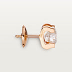 Puces d'oreilles C de Cartier, 2 diamants taille brillant