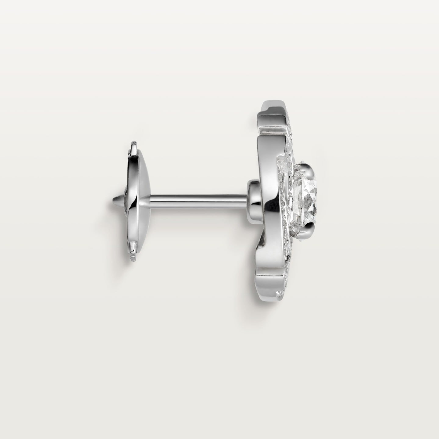Puces d'oreilles Galanterie de Cartier, 2 diamants taille brillant, pavées