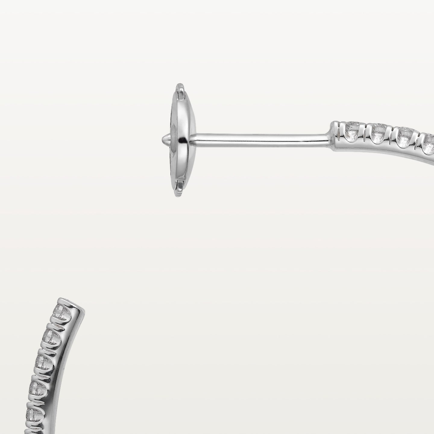 Créoles Etincelle de Cartier, grand modèle, pavées