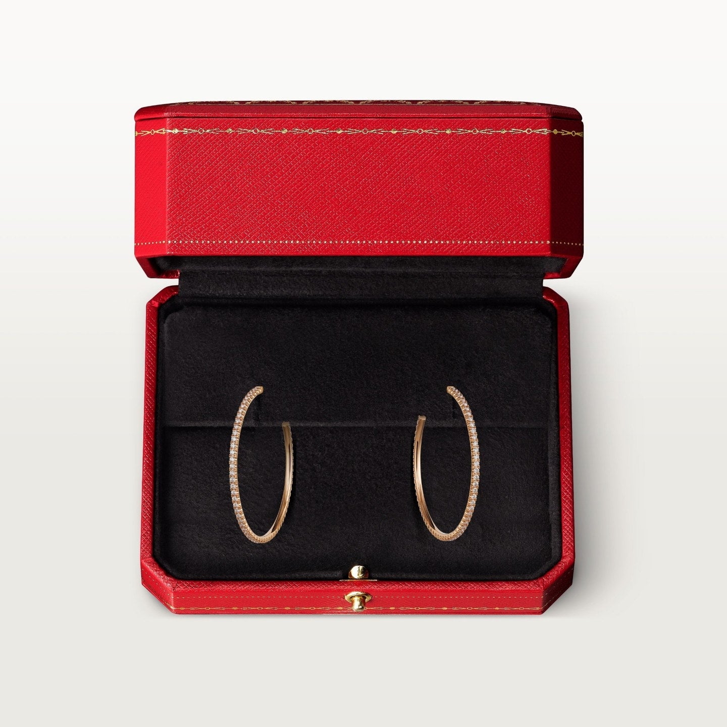 Créoles Etincelle de Cartier, grand modèle, pavées