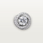 Puces d'oreilles Trinity Ruban, 2 diamants taille brillant, pavées