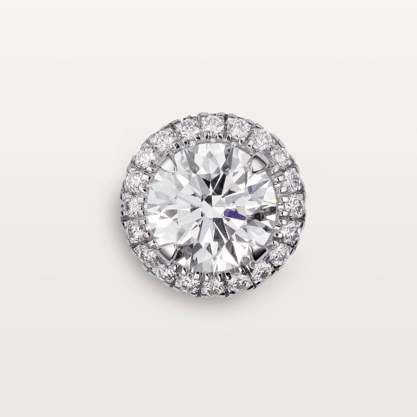 Puces d'oreilles Cartier Destinée, 2 diamants taille brillant, pavées