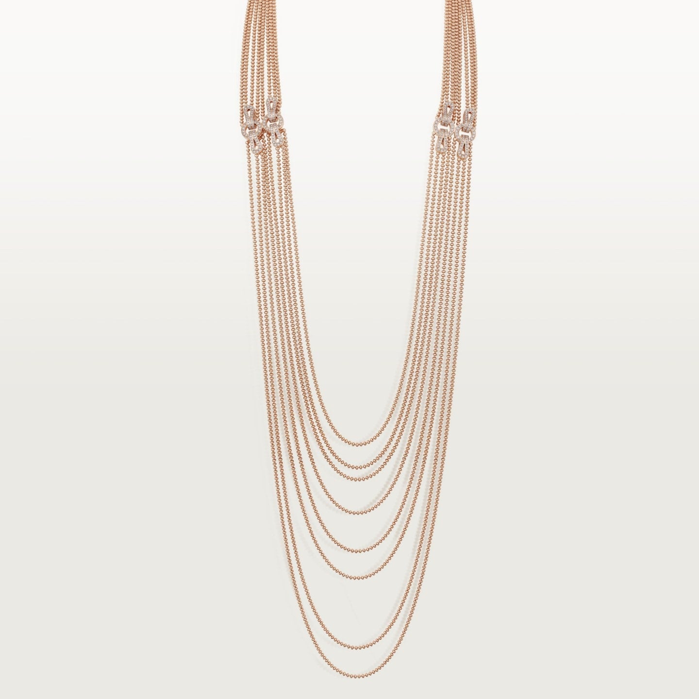 Sautoir Agrafe, semi-pavé