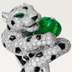 Bague Panthère de Cartier, émeraude melon cut, pavée