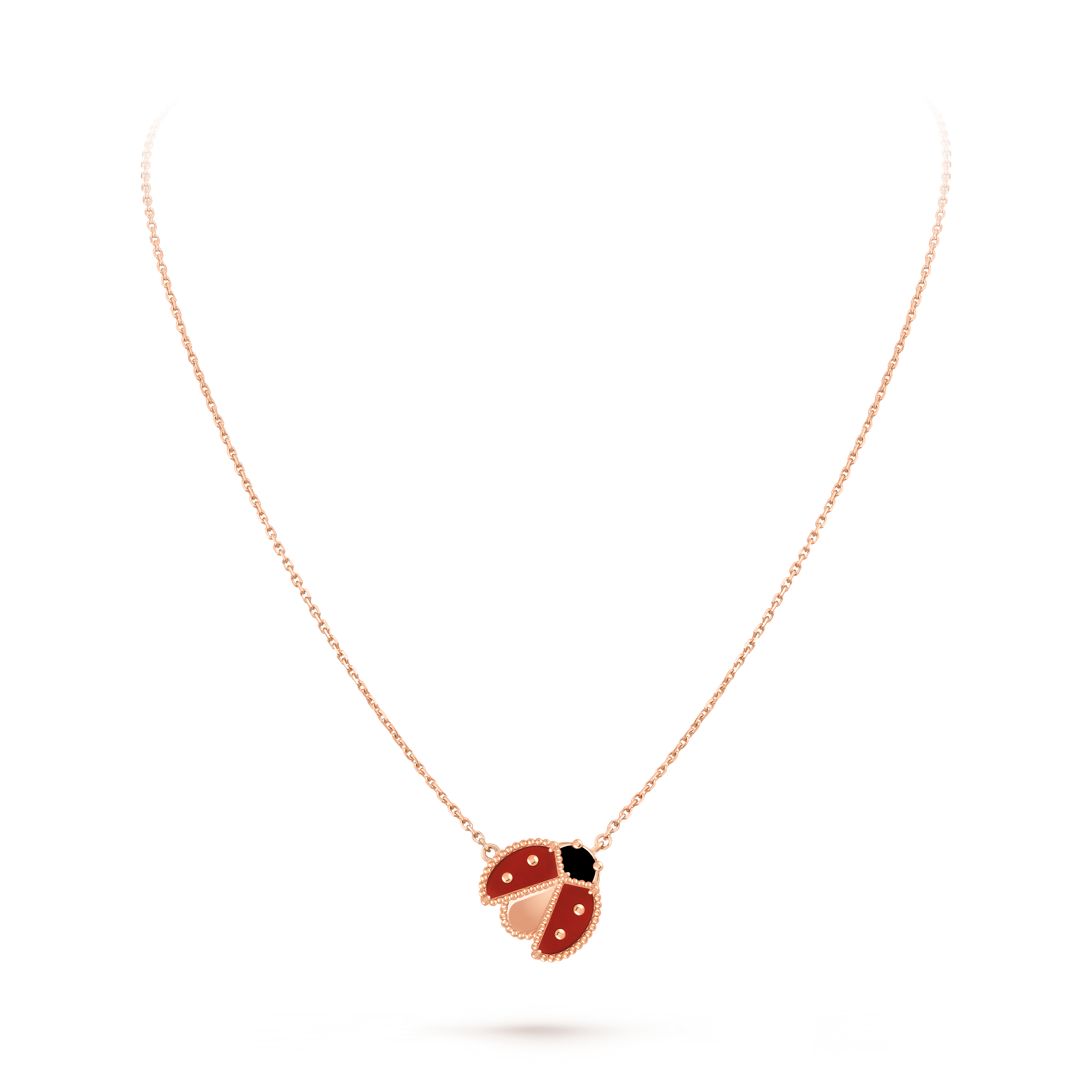 Pendentif Lucky Spring, coccinelle ailes ouvertes