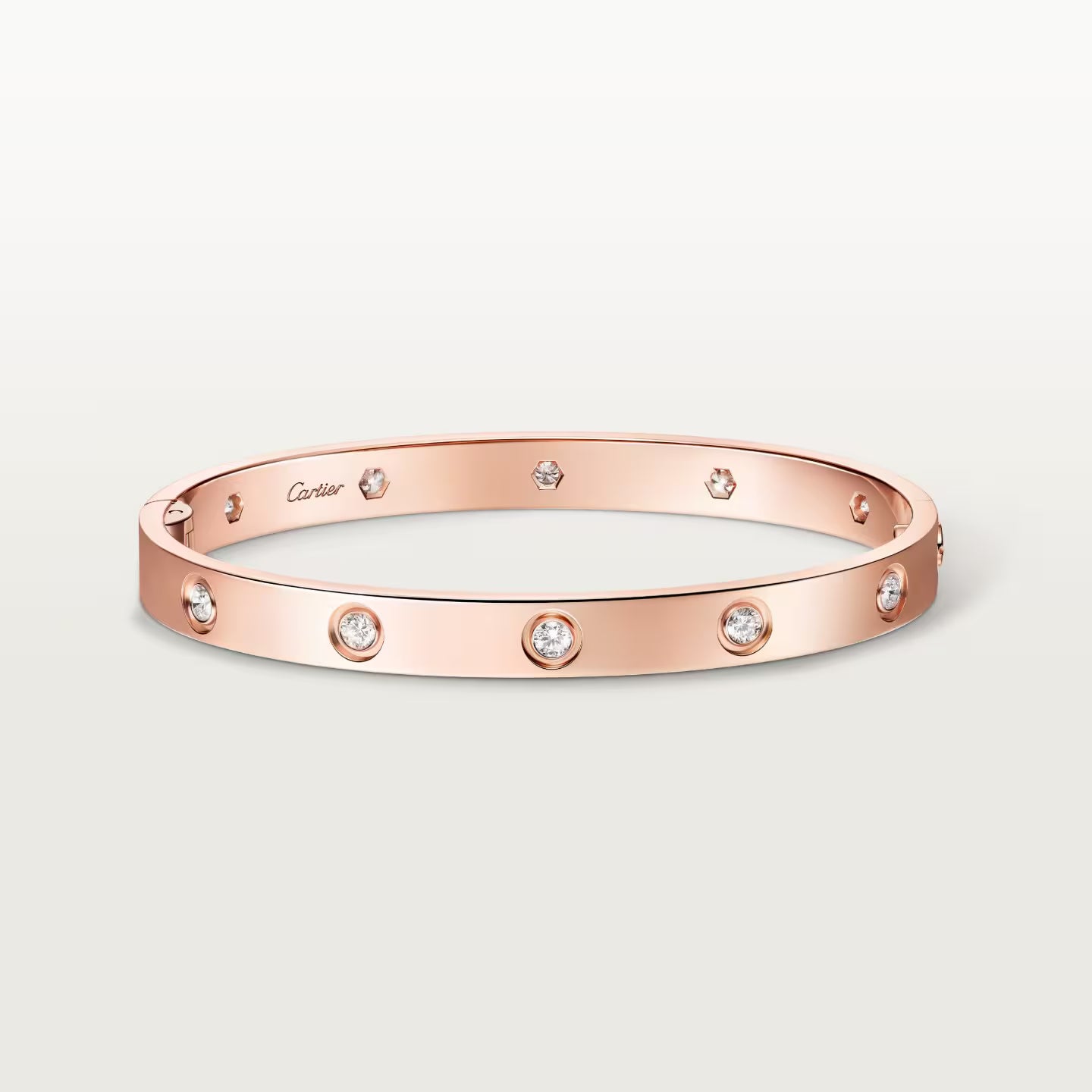 Bracelet LOVE, modèle classique, 10 diamants, fermeture une vis