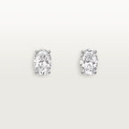 Puces d'oreilles 1895, 2 diamants taille ovale