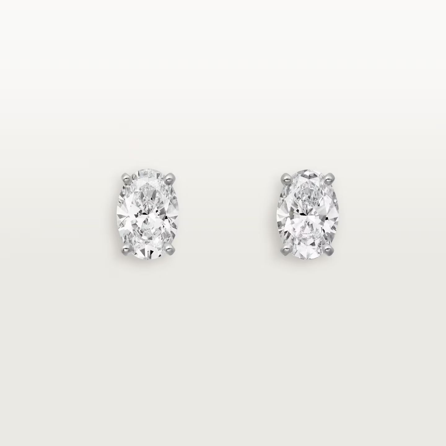 Puces d'oreilles 1895, 2 diamants taille ovale