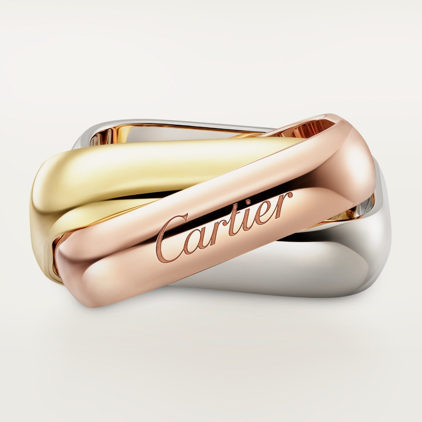 Bague Trinity, de forme coussin, grand modèle