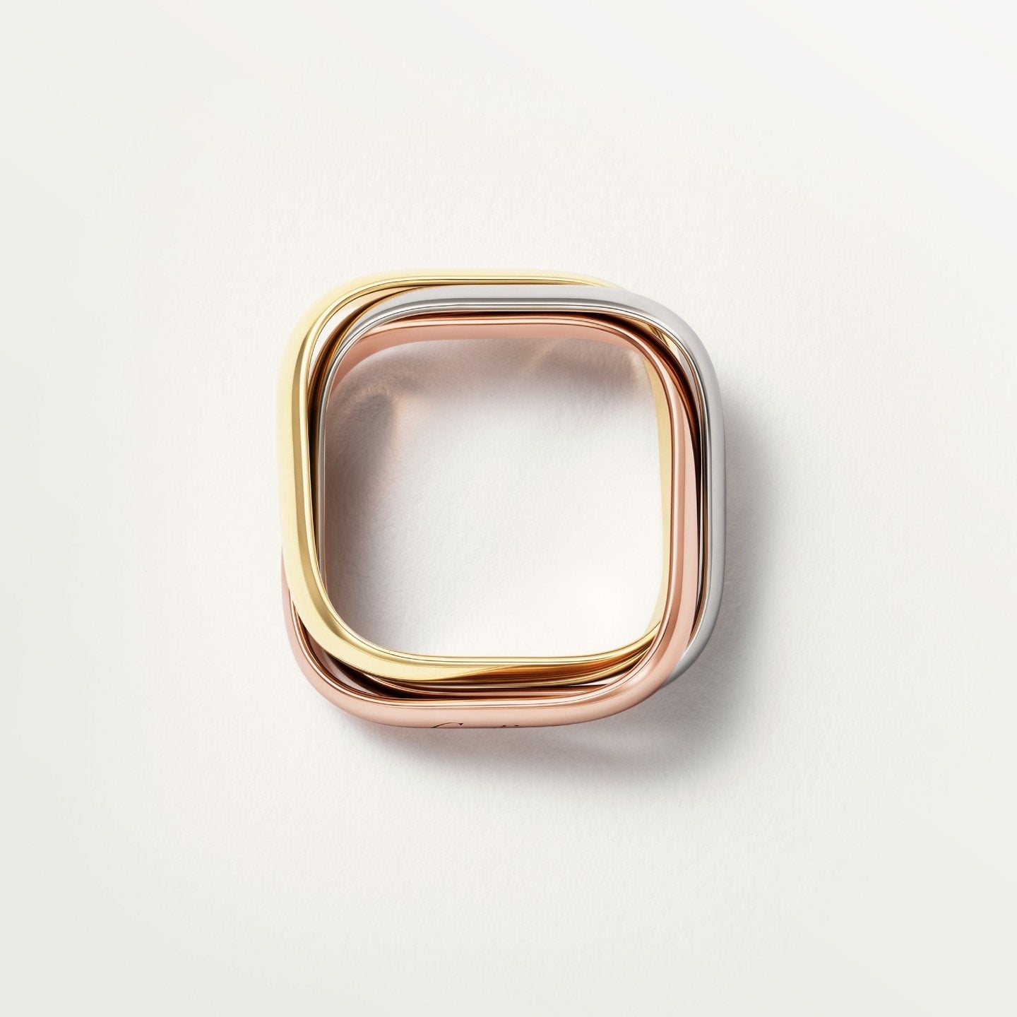 Bague Trinity, de forme coussin, modèle classique