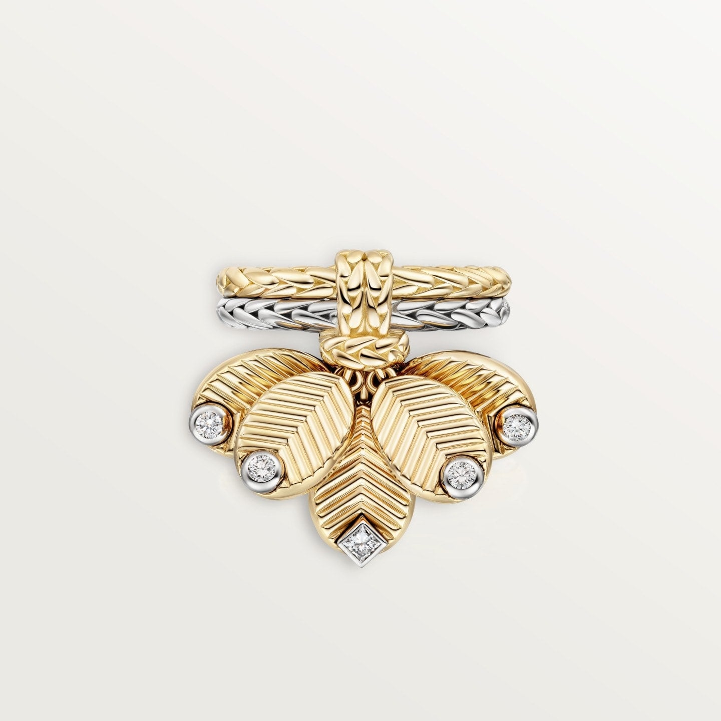 Bague Grain de Café, diamants