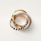 Bague Trinity, laque, semi-pavée