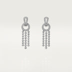 Boucles d'oreilles Agrafe, diamants taille brillant, pavées