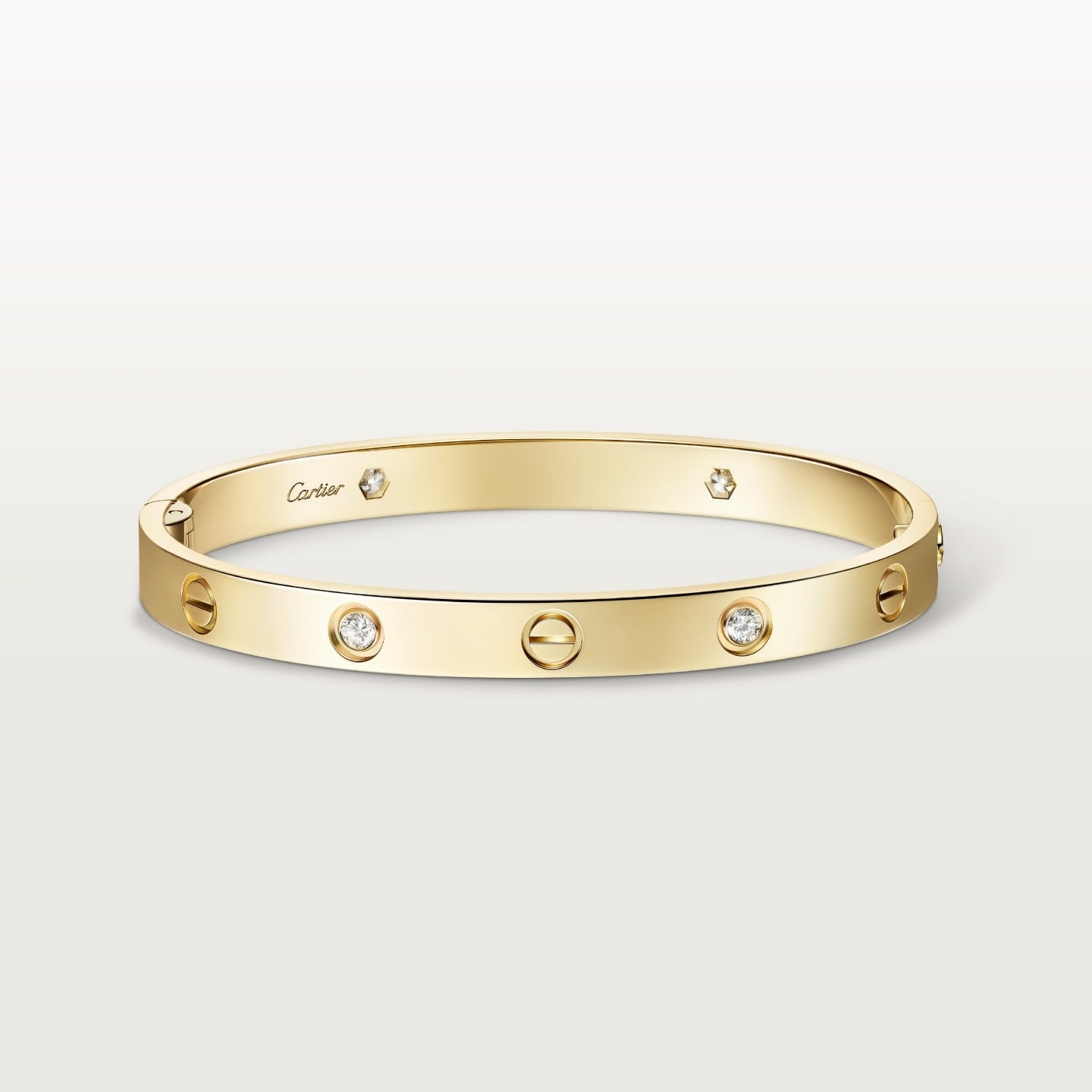 Bracelet LOVE, modèle classique, 4 diamants, fermeture une vis