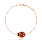 Bracelet Lucky Spring, coccinelle ailes fermées