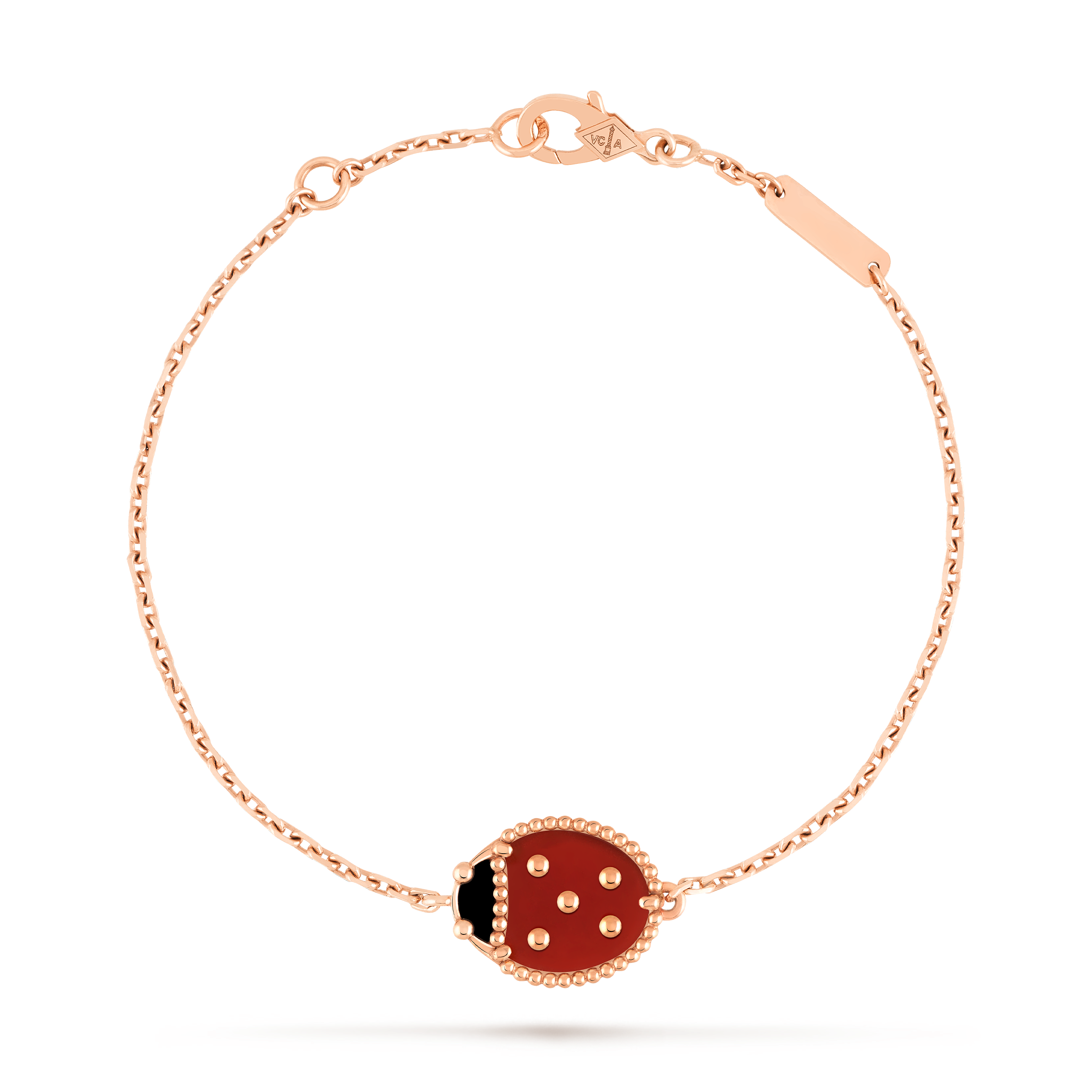 Bracelet Lucky Spring, coccinelle ailes fermées