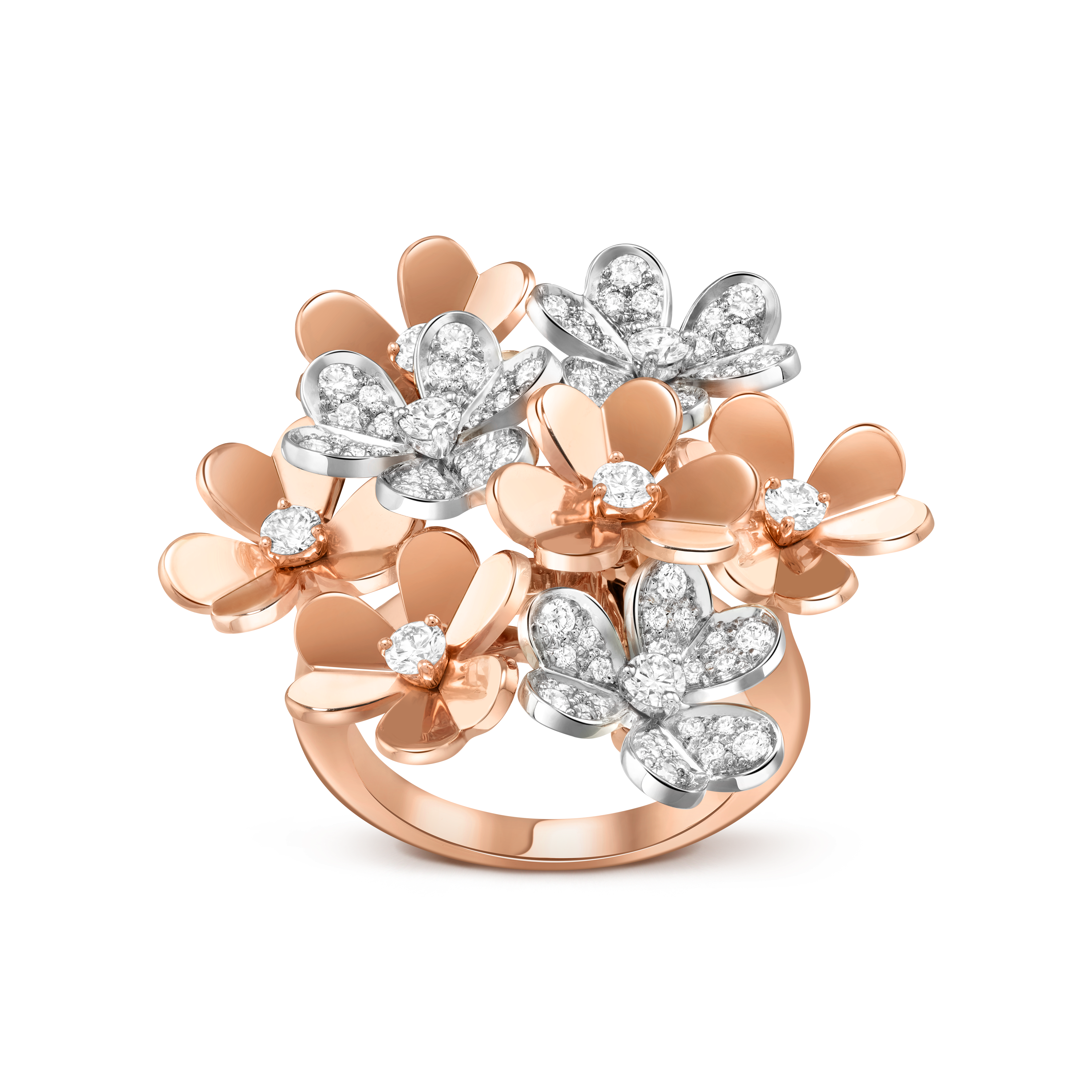 Bague Frivole, 8 fleurs