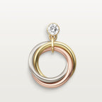 Boucles d'oreilles Trinity, diamants taille brillant