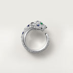Bague Panthère de Cartier, moyen modèle, semi-pavée