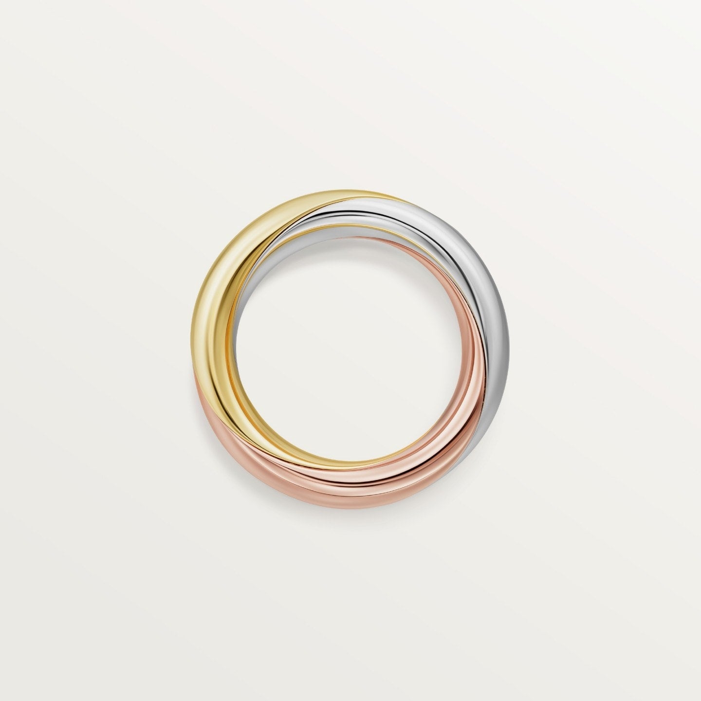 Bague Trinity, semi-pavée