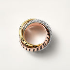 Bague Trinity, laque, semi-pavée