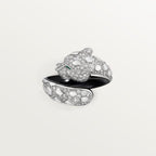 Bague Panthère de Cartier, laque noire, pavée