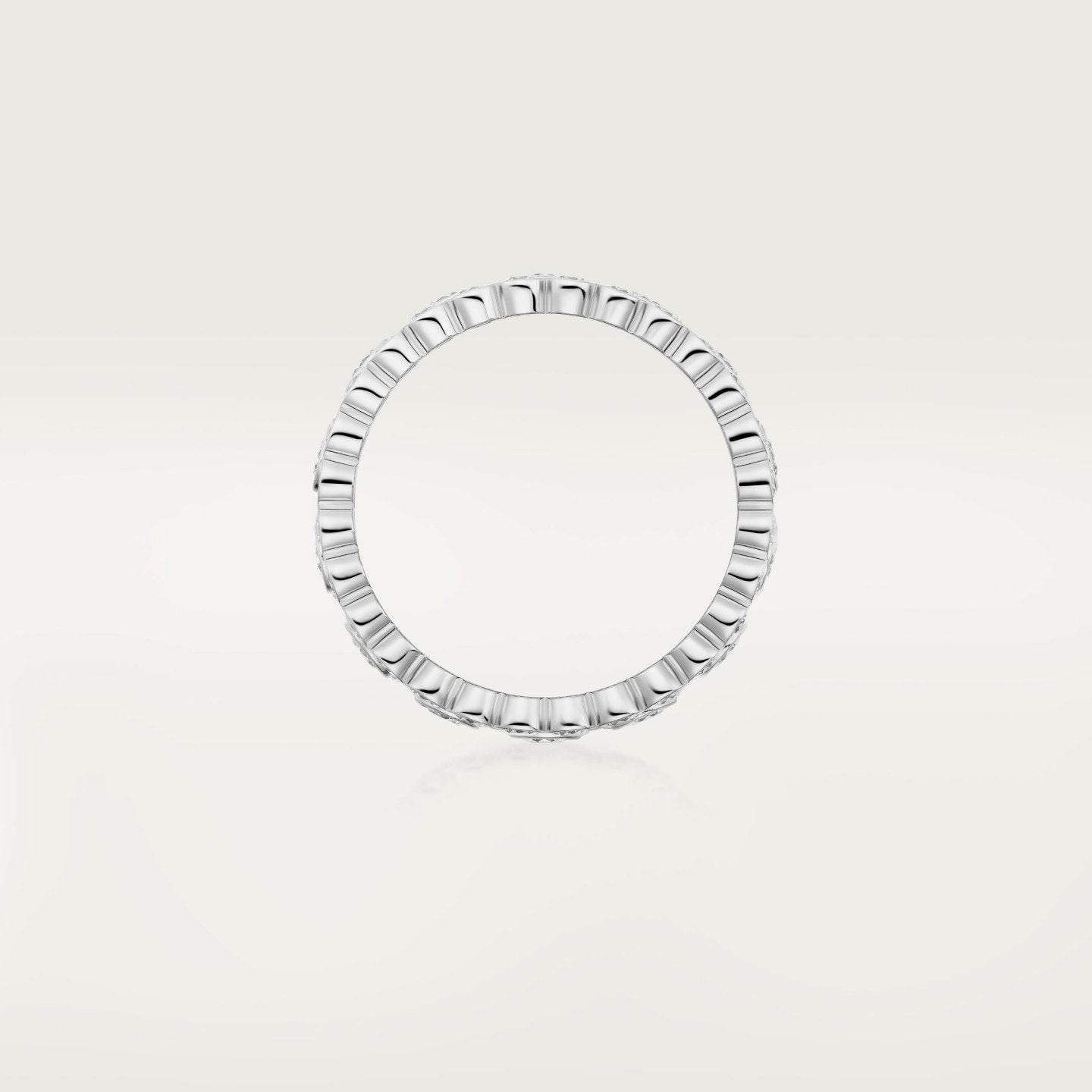Bague Broderie de Cartier, trois rangs, diamants