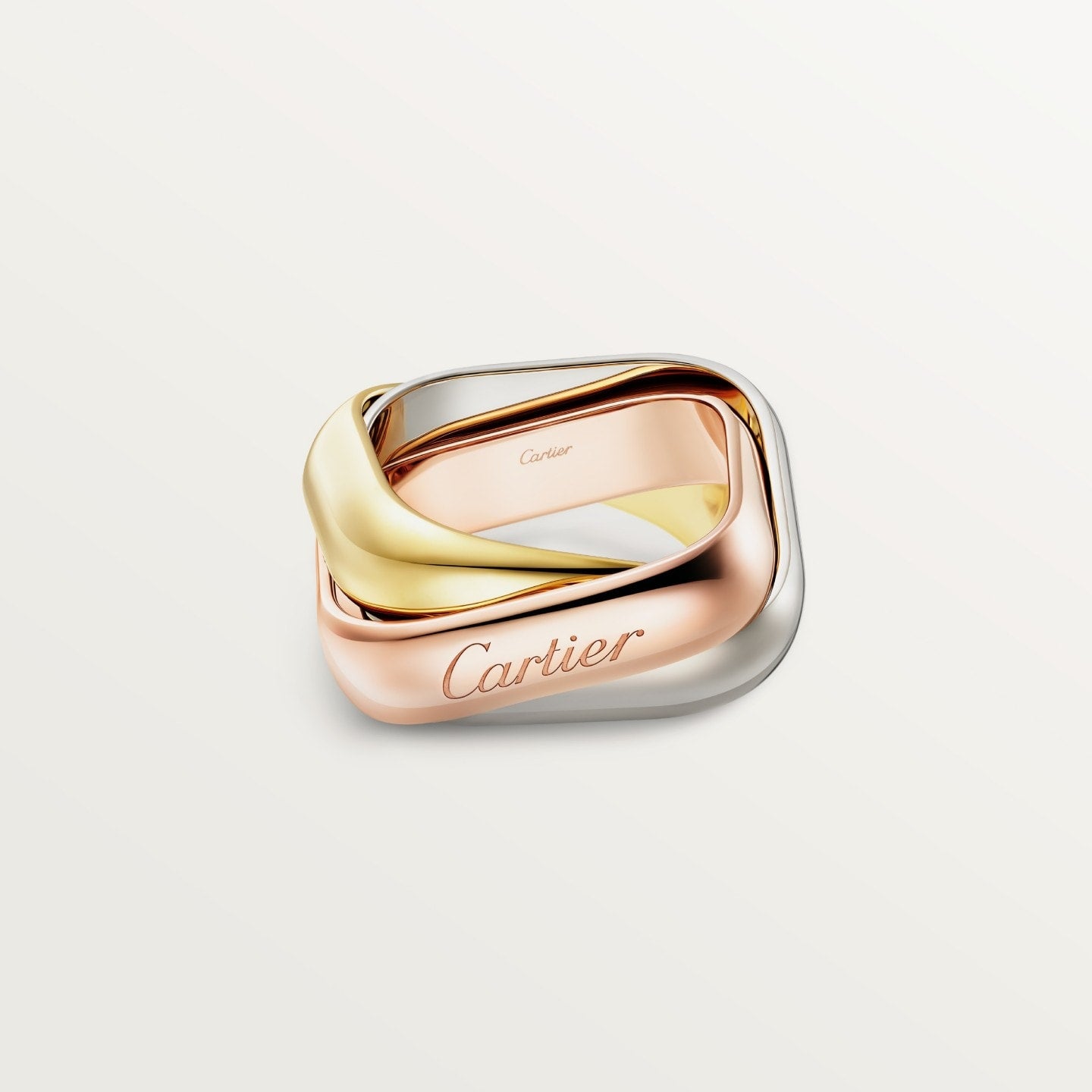 Bague Trinity, de forme coussin, grand modèle