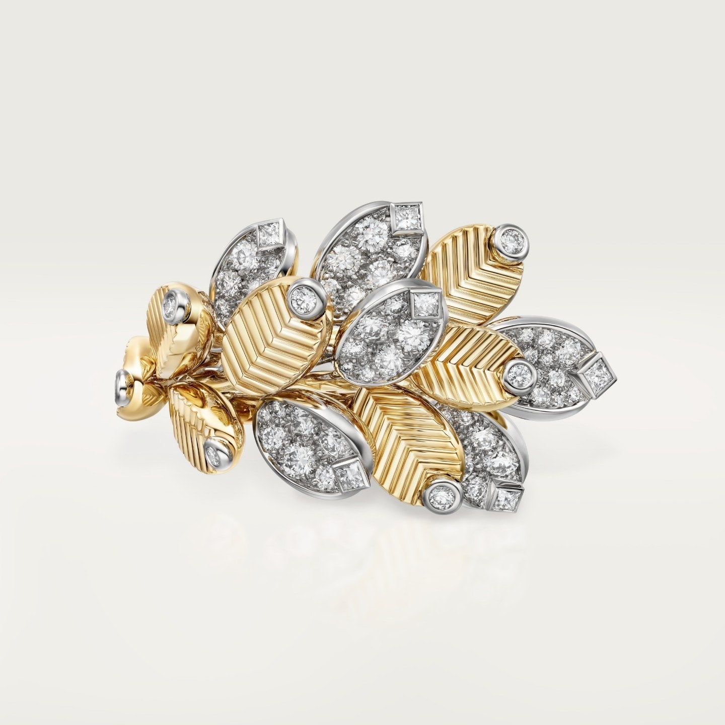 Bague Grain de Café, semi-pavée