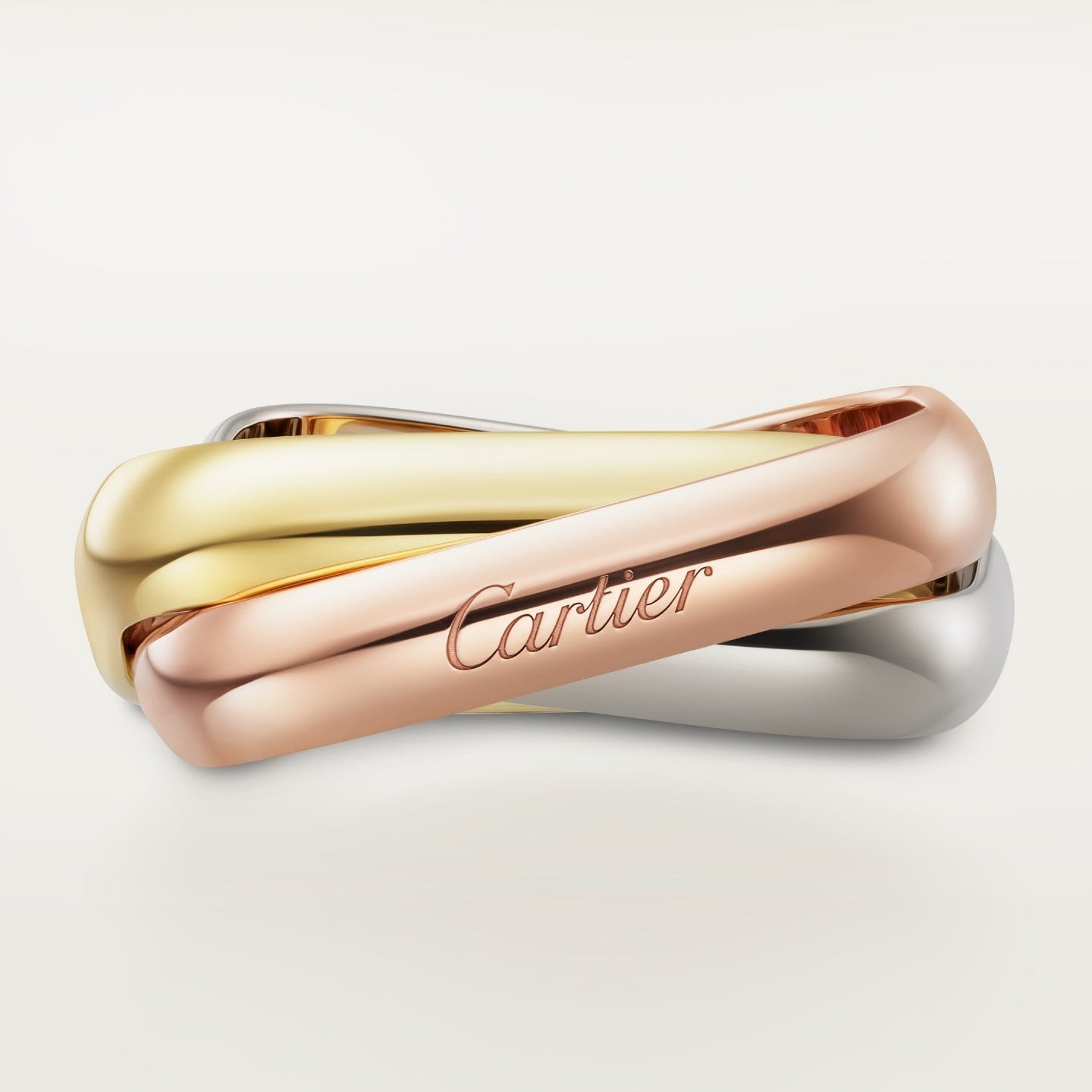 Bague Trinity, de forme coussin, modèle classique