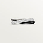 Bague Trinity, céramique, petit modèle, semi-pavée