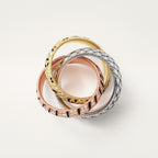Bague Trinity, laque, pavée