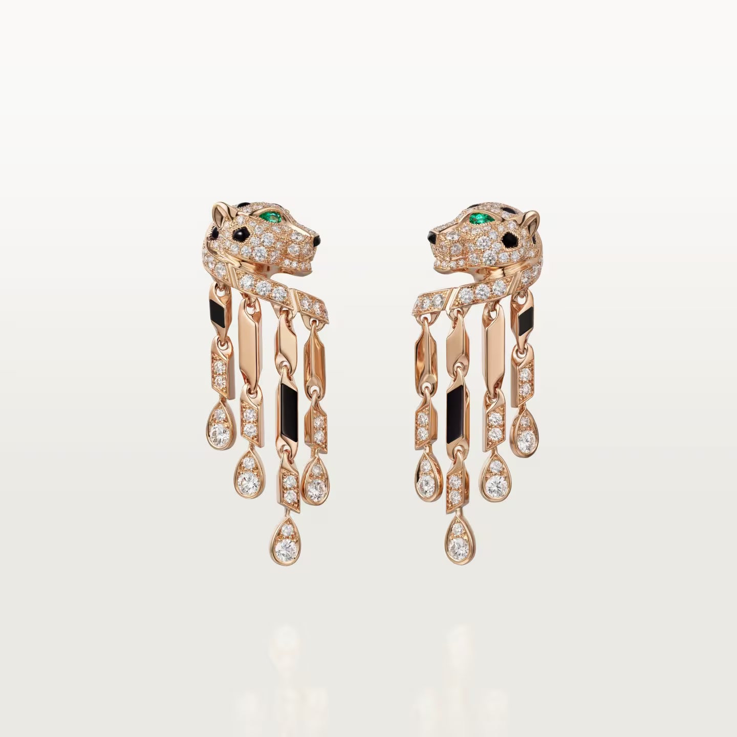 Boucles d'oreilles Panthère de Cartier, petit modèle, pavées